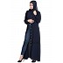 Front open Cardigan abaya- Navy Blue 
